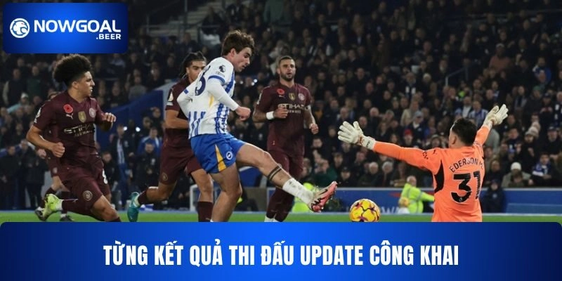 Từng kết quả thi đấu update công khai trên Nowgoal